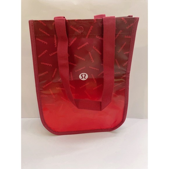 Lululemon This is Yoga Reusable Lunch Tote & Carryall Gym Bag Small Red - NEW - Picture 1 of 2